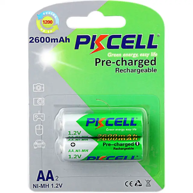 Pkcell Επαναφορτιζόμενη RTU AA2600-2B (2τμχ) 01.003.0082