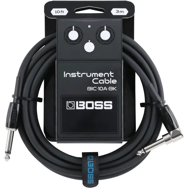 Boss BIC-10A-BK Καλώδιο Οργάνων Ίσιο-Γωνία 3m Μαύρο