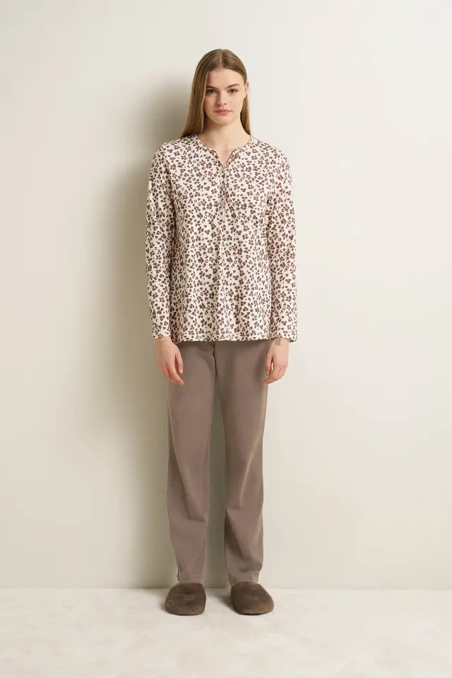 Vamp Γυναικεία Βαμβακερή Πιτζάμα Σεμιζιέ Animal Print 3