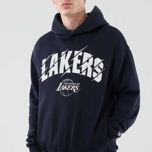 New Era Men's NBA Core Plus Los Angeles Lakers Hoodie Μπλε Σκούρο 60897399 (New Era) 3