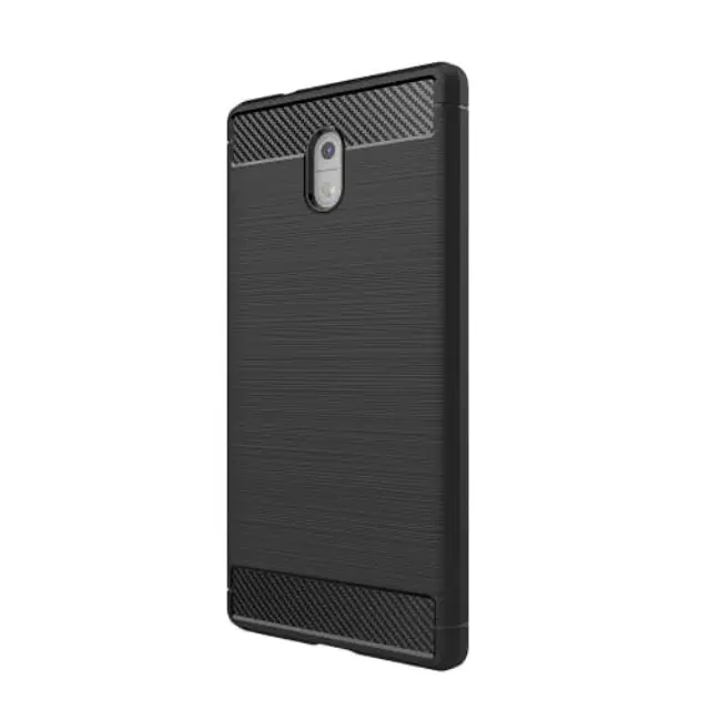 OEM Brushed Armor θήκη για Nokia 3- Μαύρη 3