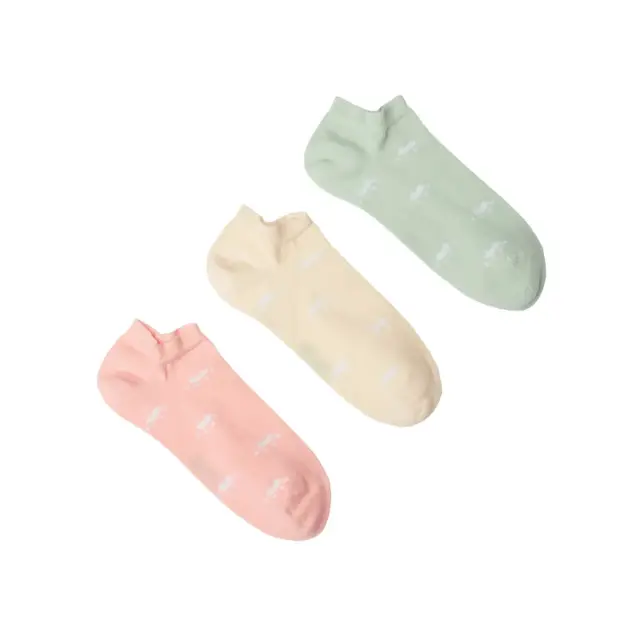 FMS Γυναικείες Κάλτσες Sneaker Paw - 3 Ζεύγη, Χρώμα Mint-Tan-Pink Pal - ONESIZE