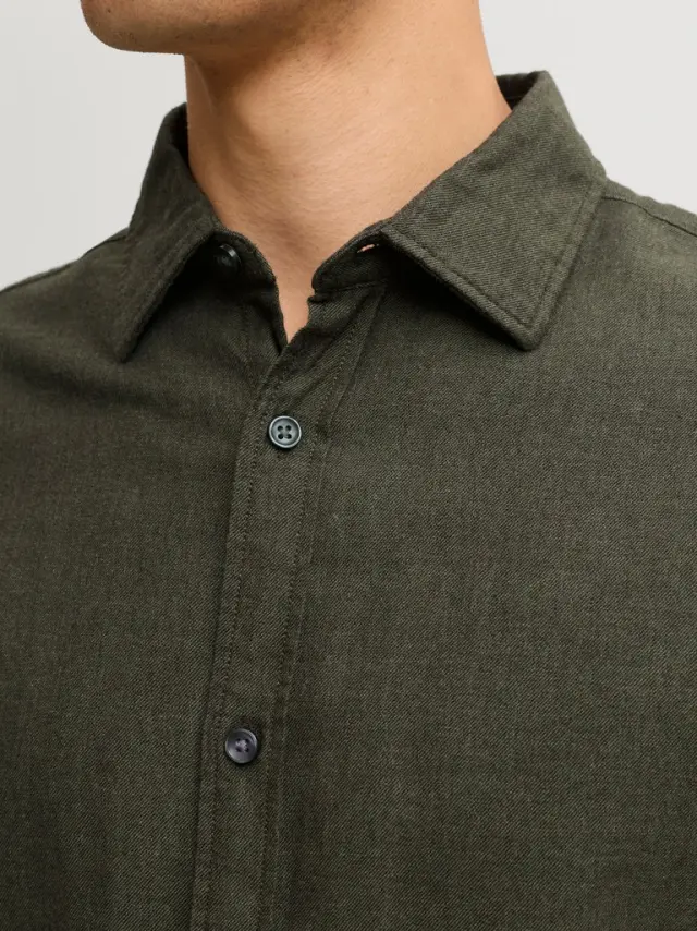 JJEFIELD MELANGE SHIRT LS SN - Rosin 2