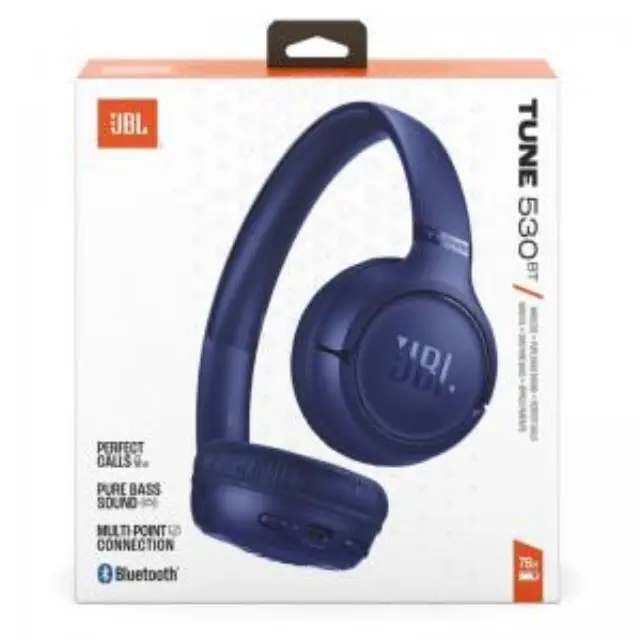 Bluetooth Stereo Ακουστικά JBL Tune 530BT On-ear με Pure Bass 2-Mic BT6.0 και έως 76h Playtime Μπλε 2