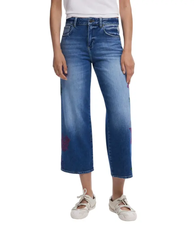 Desigual - Γυναικείο Παντελόνι Τζιν Botanic 25WWDD21-5053 Μπλε