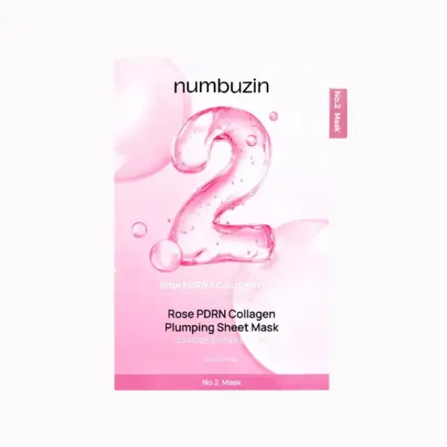 Numbuzin No.2 Rose PDRN Collagen Plumping Sheet Mask Μάσκα Προσώπου με Κολλαγόνο και PDRN, 1τμχ