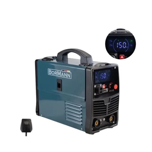 Bormann Pro BIW1150 - Ηλεκτροκόλληση MIG/MAG/TIG/MMA 150A,60%,No gas,450gr/1000gr Κουλούρα (0,8-1,0mm) (071648)