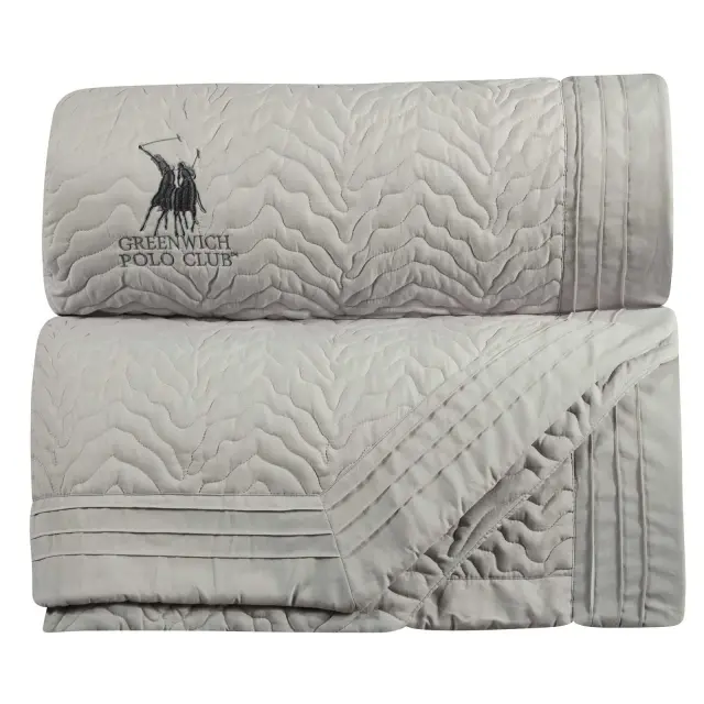 Κουβερλί 240x250 King Size Classic Greenwich Polo Club 2353 Grey 100% Microfiber 3