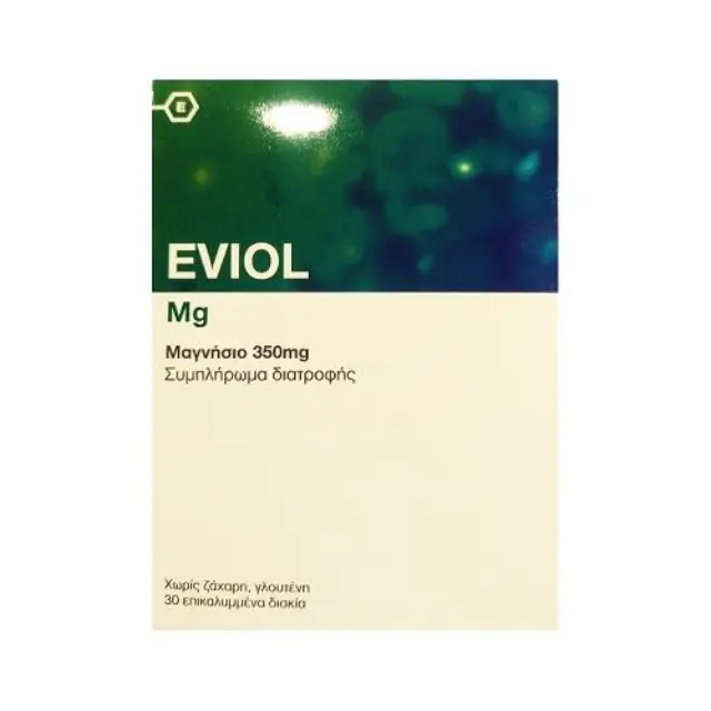 Eviol Mg Magnesium Συμπλήρωμα Διατροφής Μαγνησίου 350mg, 30 δισκία