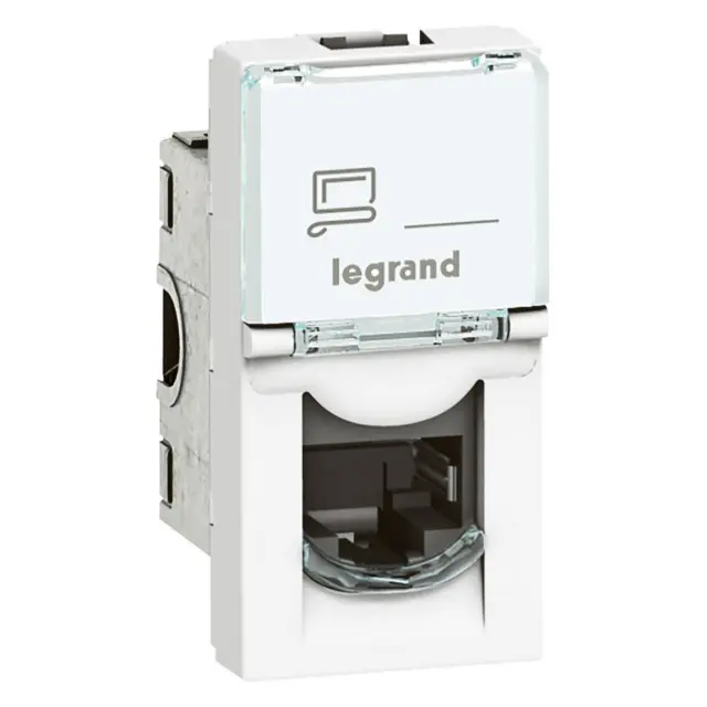 RJ45 socket Mosaic category 6 UTP 1 module white