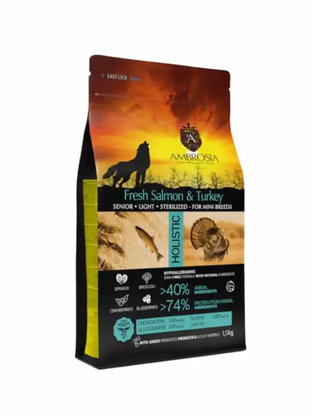 Ambrosia Grain Free Adult Mini Senior Light Sterilized Fresh Salmon & Turkey 5kg Μονόχρωμο 2
