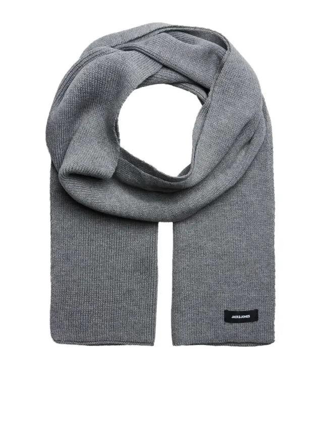 JACDNA KNIT SCARF NOOS Grey Melange