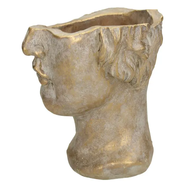 Κασπώ Πρόσωπο Χρυσό Τσιμέντο 20x19.5x19cm 2
