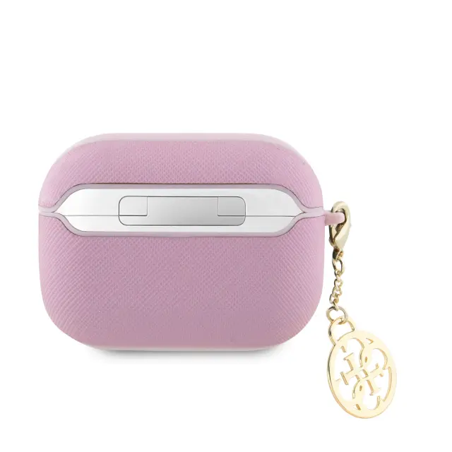 Guess Saffiano 4G Charm Case for AirPods Pro 2 Pink 3