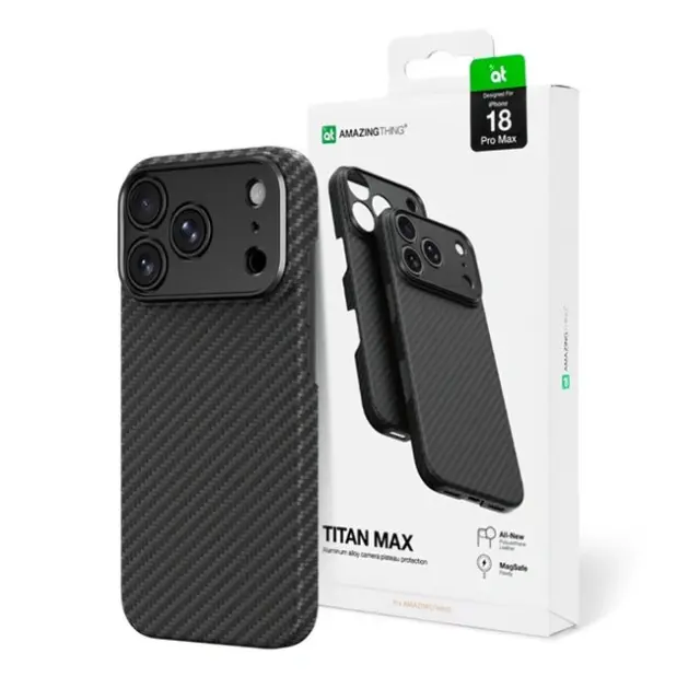 Amazingthing Θήκη Κινητού iPhone 18 Pro Max Titan Max Lens MagSafe Black