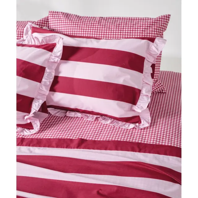 Σετ Σεντόνια Ημίδιπλα 3 Τεμαχίων Kentia Iokasti 27 Magenta-Pink 190x270 2