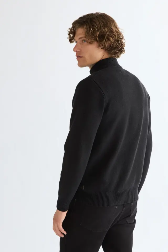 Wrangler Ανδρικό Πλεκτό με Φερμουάρ 112387648 - Black - XXL 2