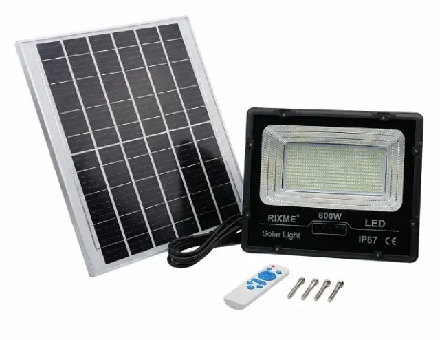 Στεγανός Ηλιακός Προβολέας LED 800W με Τηλεχειριστήριο IP67 RZ-204