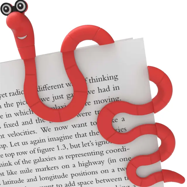 Artori Design Πρωτότυπος Σελιδοδείκτης / Bookmark: Wally, ο Βιβλιοφάγος - Κόκκινο