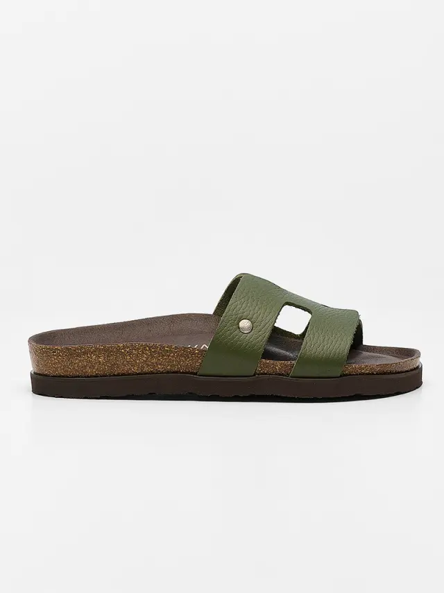 Genuins Πέδιλα Γυναικείο δέρμα Πράσινο GEN/HILARY G106576 KAKI 2