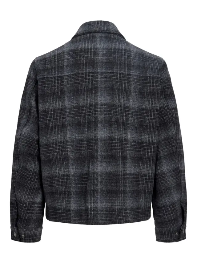 JPRBLAWARNER WOOL BLEND JACKET Dark Grey Melange 2