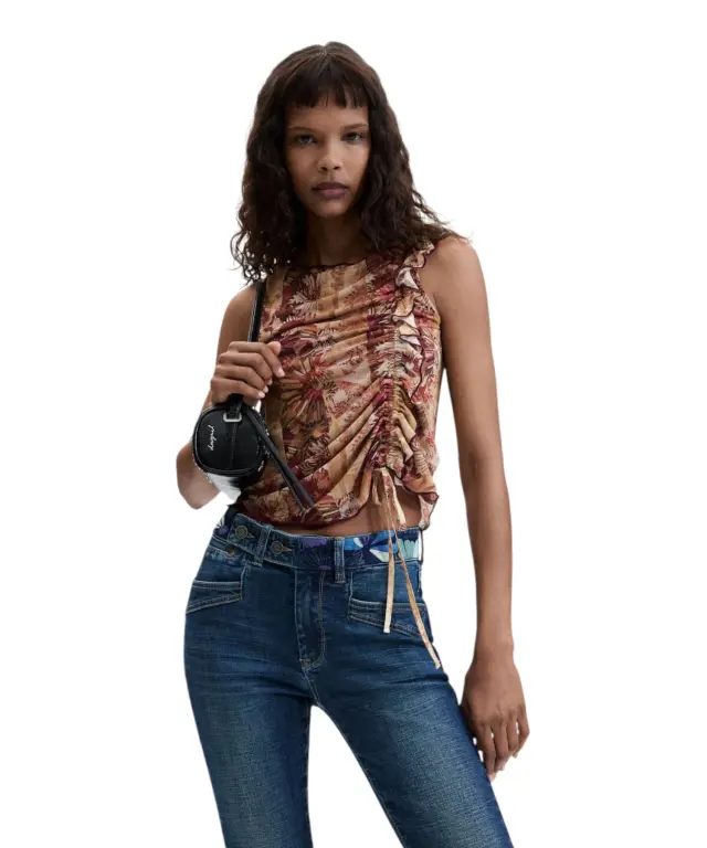 Desigual - Γυναικείο Τζιν Παντελόνι Hipbelt 26WWDD21-5053 Μπλε 3