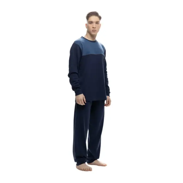 Galaxy Ανδρική Πυτζάμα Classic Line, Χρώμα Μπλε - 4XL 2
