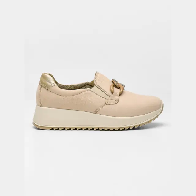 Imac Μοκασίνια-Loafers Γυναικείο δέρμα Nubuck Μπεζ IMA/556950 PANNA