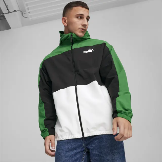 Puma Hooded Windbreaker BlackGreen 675387-86 - S