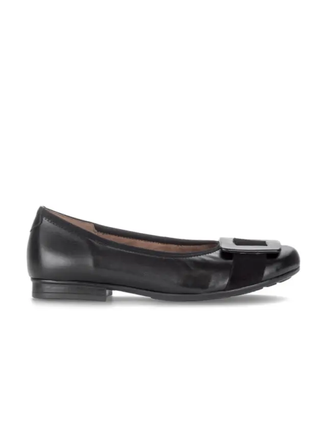 Gabor Μπαλαρίνες Γυναικείο δέρμα/δέρμα Nubuck Μαύρο GAB/72463 001-BLACK - 37 3