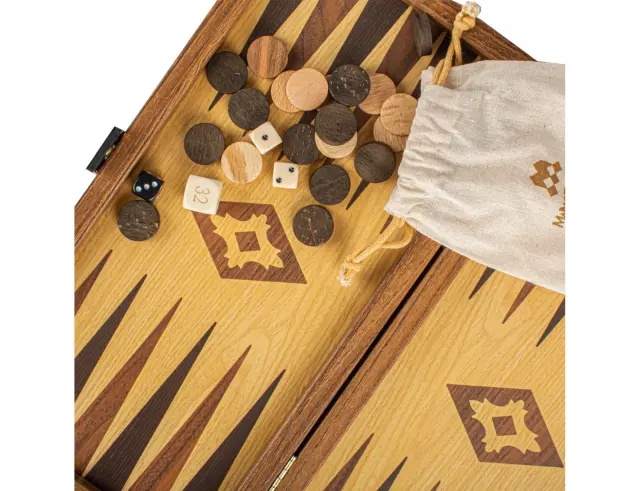 Σετ Χειροποίητο Τάβλι Basic Oak and Walnut Replica Manopoulos με διαστάσεις 30x17cmTXL3KD 3