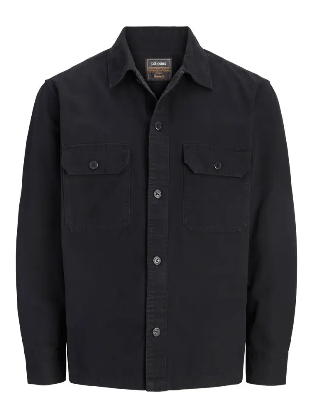 JJECOLTON CANVAS OVERSHIRT LS SN - Black