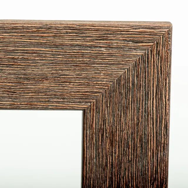 Κορνίζα ξύλινη τοίχου 21x29,7 cm χρώμα καφέ με μαύρα τα νερά του ξύλου , τζάμι Ματ (Κ102/67) 2