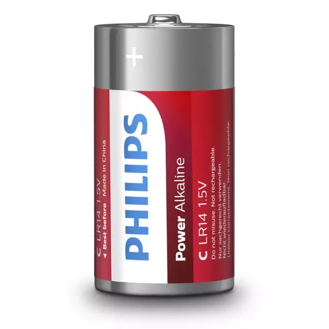 Philips Power Αλκαλικές Μπαταρίες C 1.5V 2τμχ (LR14P2B/10) (PHILR14P2B-10) 2