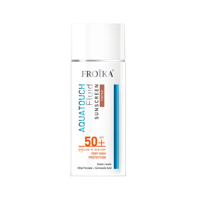 Froika Aquatouch Fluid Tinted SPF 50+ Εξαιρετικά Λεπτόρρευστο Αντηλιακό Υψηλής Προστασίας Mε Χρώμα 50mL