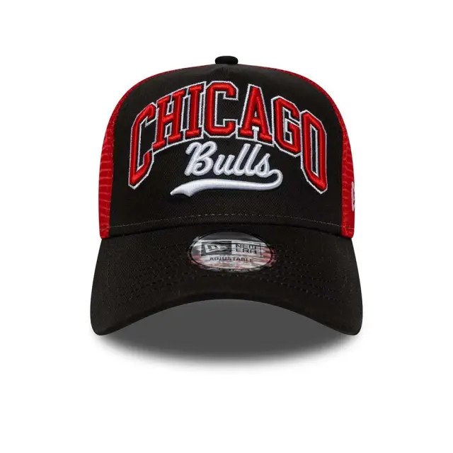 New Era Adult Script 9Forty E-Frame NBA Chicago Bulls Trucker Cap Μαύρο - Κόκκινο 60667566 (New Era) - One Size 2