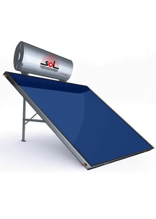 Ηλιακός Θερμοσίφωνας SOL-Violaris EnergyPro 120lt/2.0m² Glass/Ral Οριζόντιος Συλλέκτης Επιλεκτικός Τιτανίου FULL PLATE (Ενιαίο Πάνελ) Διπλής Ενέργειας Χαμηλού Ύψoυς