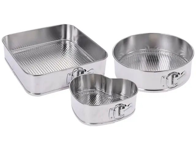 Σετ Φόρμες ψησίματος LA CUCINA από ανοξείδωτο ατσάλι σε 3 σχήματα 170456380