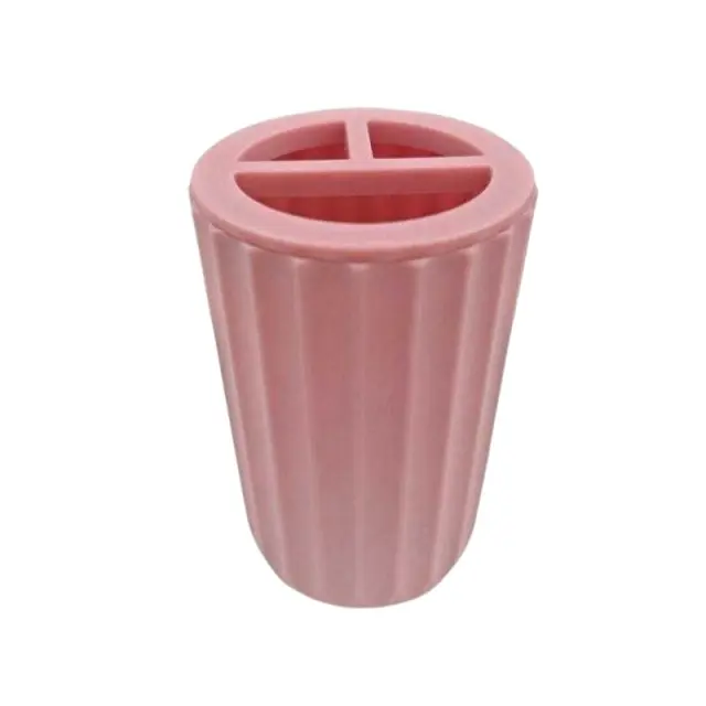 Θήκες οδοντόβουρτσας πλαστικές σε σετ 5Χ - Pink - 21740