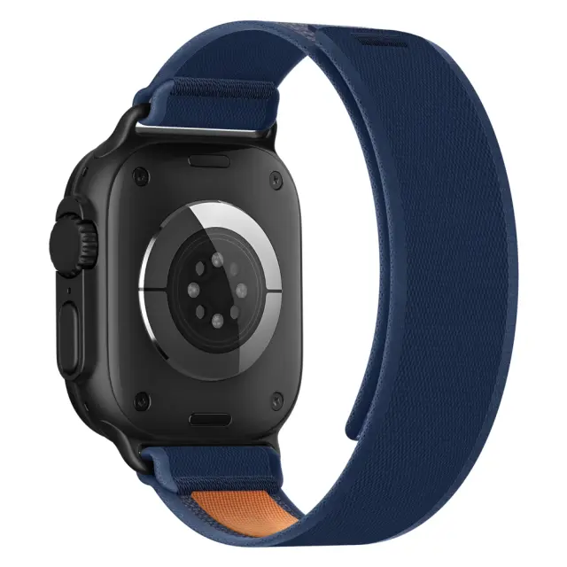 Tech-protect Nylon Elite Apple Watch 8 / 9 / 10 / 11 / 12 / Se / Ultra (44 / 45 / 46 / 49 Mm) Navy/orange 2