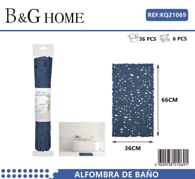 Αντιολισθητικό πατάκι μπάνιου - M0840 - 36x66cm - Blue - 21069 2