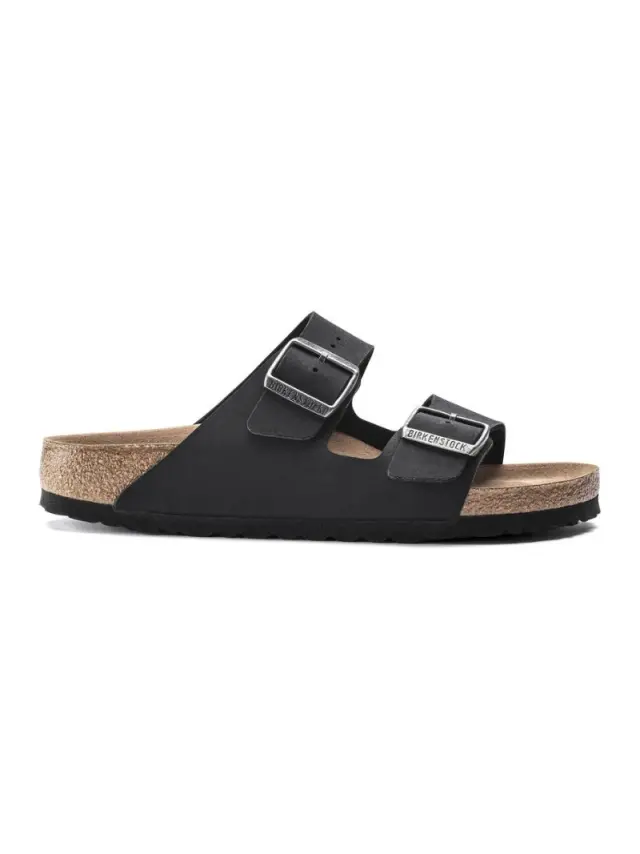 Birkenstock Πέδιλα Unisex Birko-Flor Birkibuc(Ανθεκτικό Υλικό Της Birkenstock-Επιτρέπει Την Επαφή Με Το Νερό) Μαύρο BIR/ARIZONA VEGAN 1019057 BLACK 3