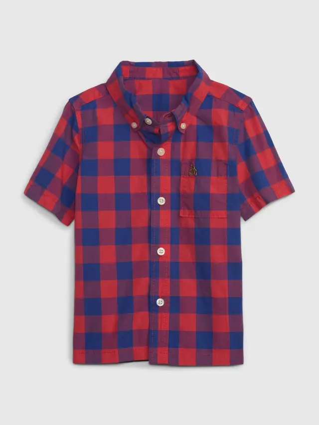Νηπιακό Ποπλίνα Πουκάμισο gingham