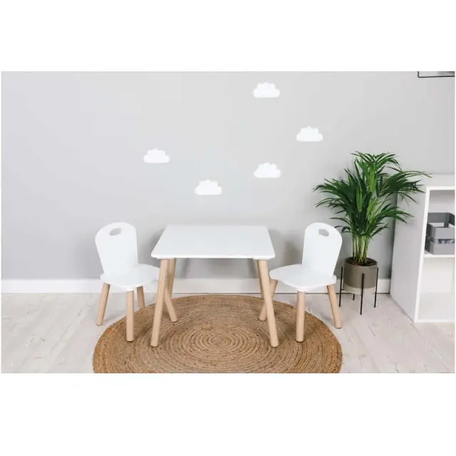 FreeON Athena Ξύλινο Παιδικό Σετ Τραπεζάκι με 2 Καρέκλες White 3