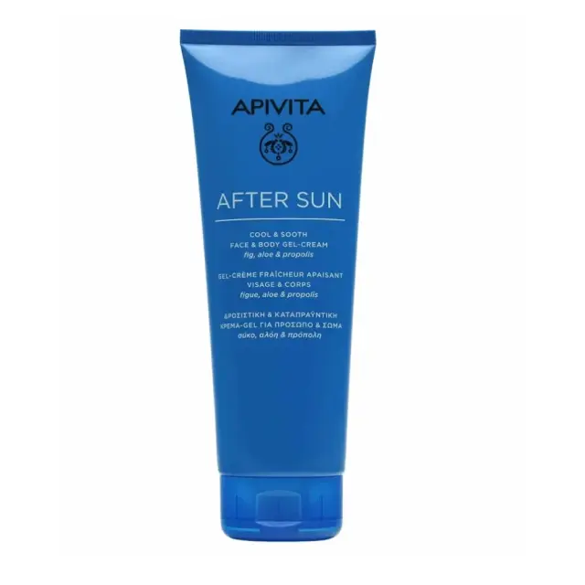 Apivita After Sun Cool & Sooth Body & Face Cream Δροσιστική και Καταπραϋντική Κρέμα Σώματος και Προσώπου με Σύκο, Αλόη και Πρόπολη, 200ml
