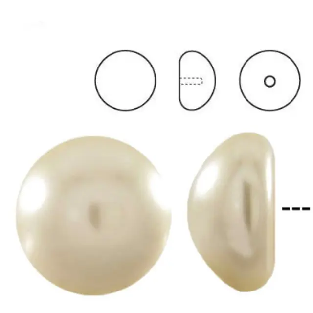 Swarovski 5817 Καμπουσόν Half Drilled Creamrose Pearl Ø10mm - 10τεμ