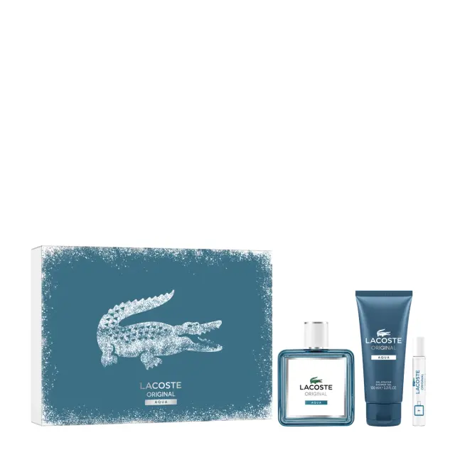 Lacoste Ανδρικό Αρωματικό Σετ Original Aqua Eau De Parfum 100ml + Travel Spray 7.5ml + Shower Gel 100ml