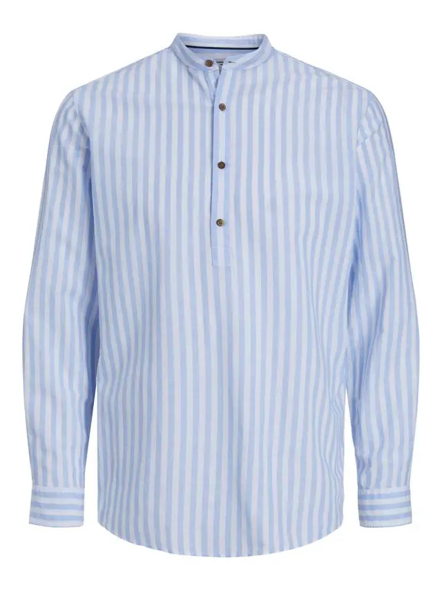 JPRBLASUMMER HALF PLACKET SHIRT L/S SN Cashmere Blue