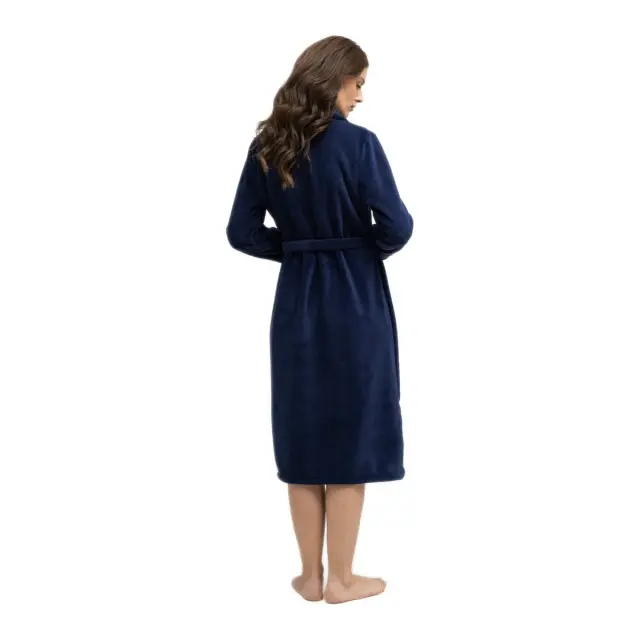 Giota Γυναικεία Ρόμπα Fleece, Χρώμα Σκούρο Μπλε 3