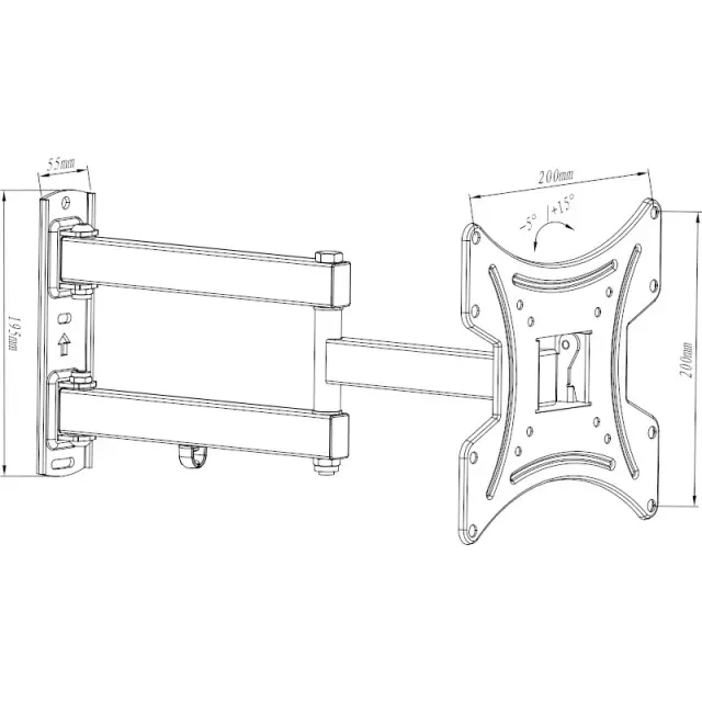 Βάση Τηλεόρασης 13"-42" Vesa 200x200 OSIO OSMA-1142 2